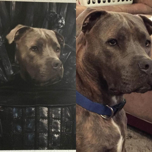 Crown and Paw - Canvas The Kingslayer - Custom Pet Canvas