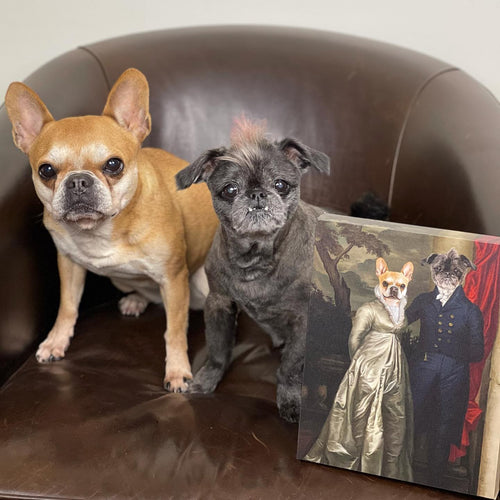 Crown and Paw - Canvas The Dinner Date - Custom Pet Canvas