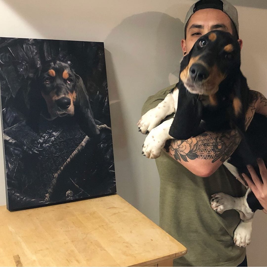 Crown and Paw - Canvas The Lone Wolf - Custom Pet Canvas