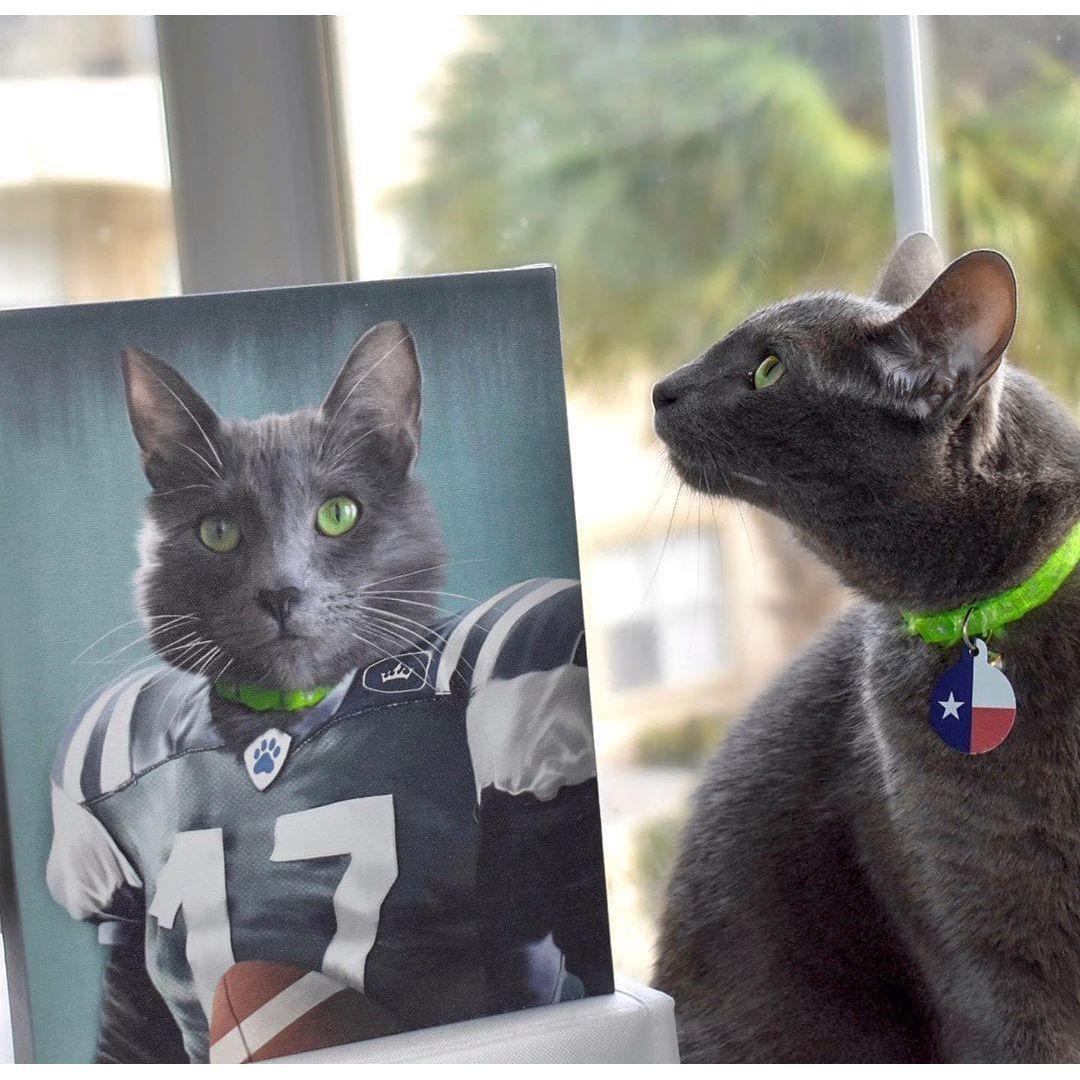 Crown and Paw - Poster The Football Player - Custom Pet Poster