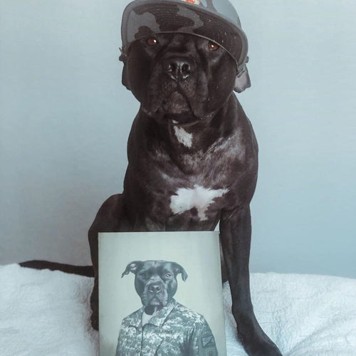 Crown and Paw - Canvas The Army Man - Custom Pet Canvas