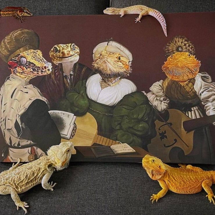 Crown and Paw - Canvas The Quartet - Custom Pet Canvas