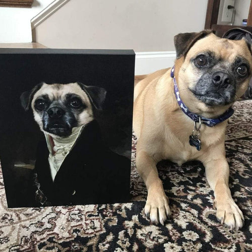 Crown and Paw - Canvas The Count - Custom Pet Canvas