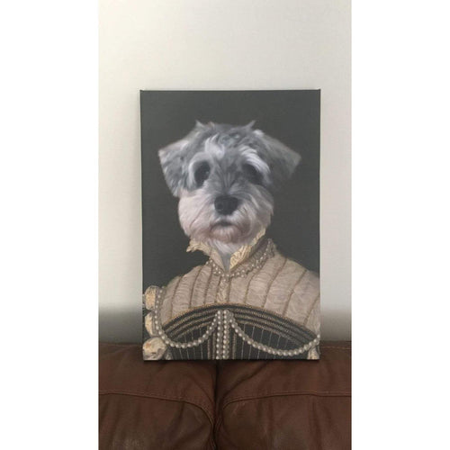 Crown and Paw - Canvas The Pearled Lady - Custom Pet Canvas